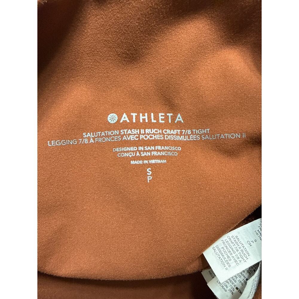 Athleta Salutation Stash II Ruch Craft 7/8 Tight Size S in Ancient Mahogany *EUC - Picture 6 of 13